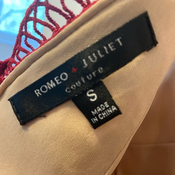 NWOT Romeo + Juliet Couture Lace Red Dress, Size S - Picture 6 of 8